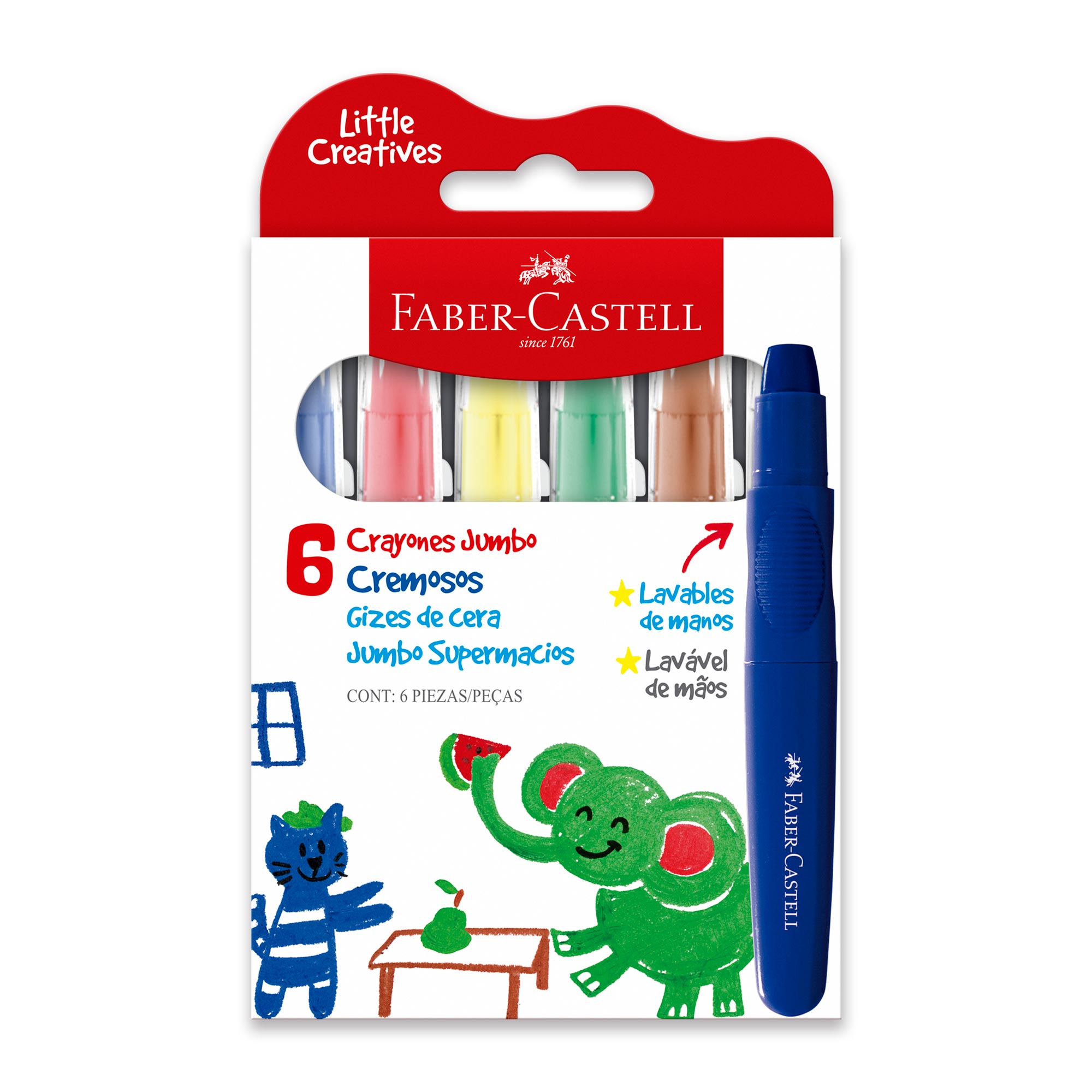 Crayones Jumbo Básicos Little Creatives x6 und