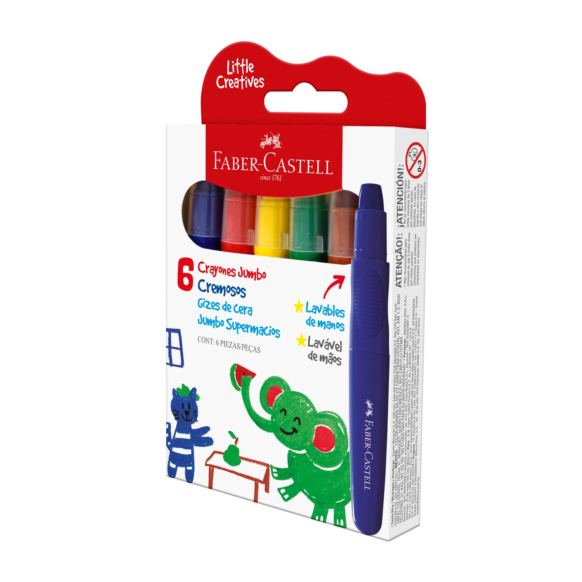 Crayones Jumbo Básicos Little Creatives x6 und