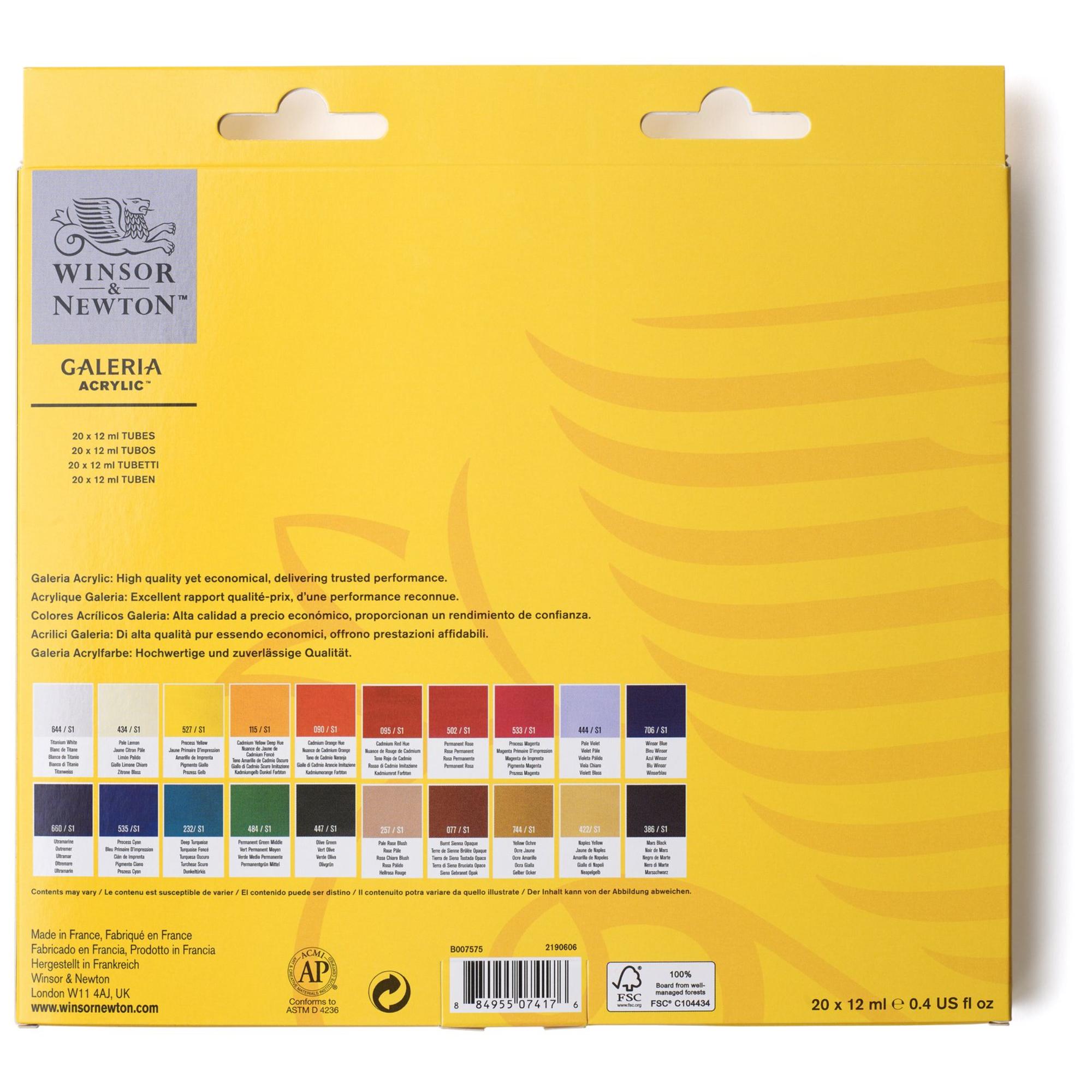 Set Inicial Acrílico Galeria Winsor & Newton 20x12ml