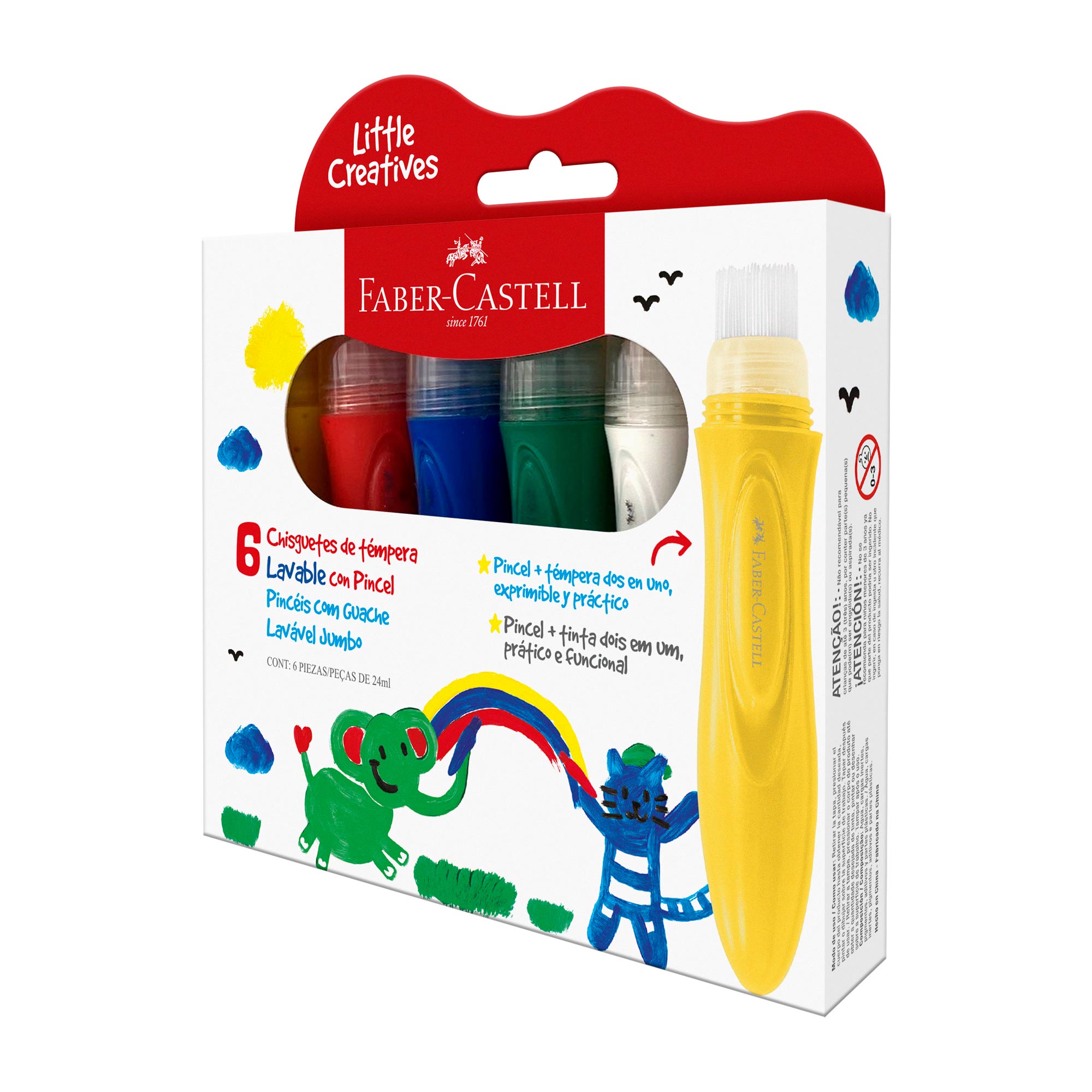 Chisguetes Témpera Little Creatives x6 Colores