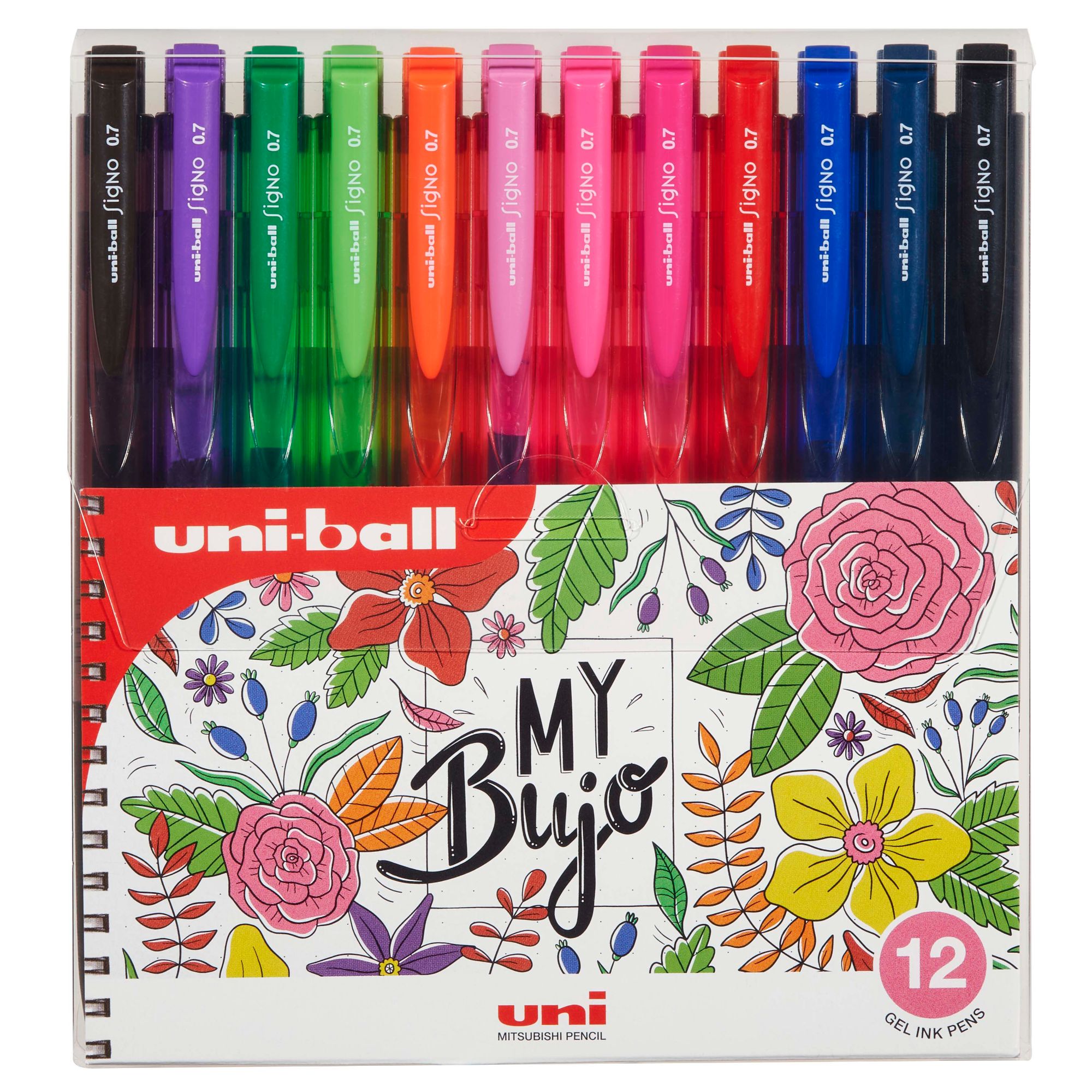 Set Bolígrafos Uniball UNI UM-155 Bujo x12 Colores B