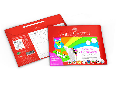 Estuche Papel Fluor Faber-Castell x6 Pliegos