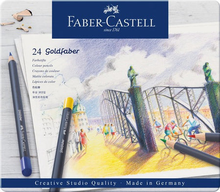 Lápiz De Color Goldfaberlata Metal Faber-Castell x24 Colores