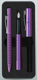 Pluma + Bolígrafo Grip Edition Faber-Castell Glam Violet