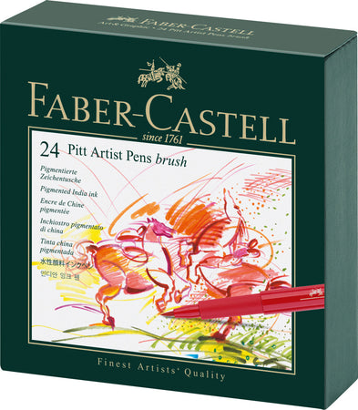 Marcador Pitt Artist Pen B Estudio Faber-Castell x24 uds.