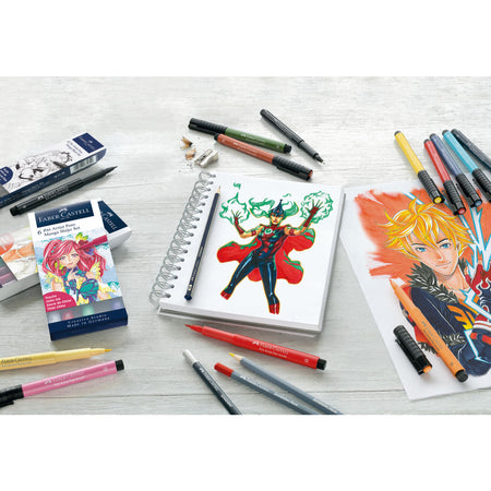 Marcador Pitt ArtistPen Manga Shojo x6 Colores