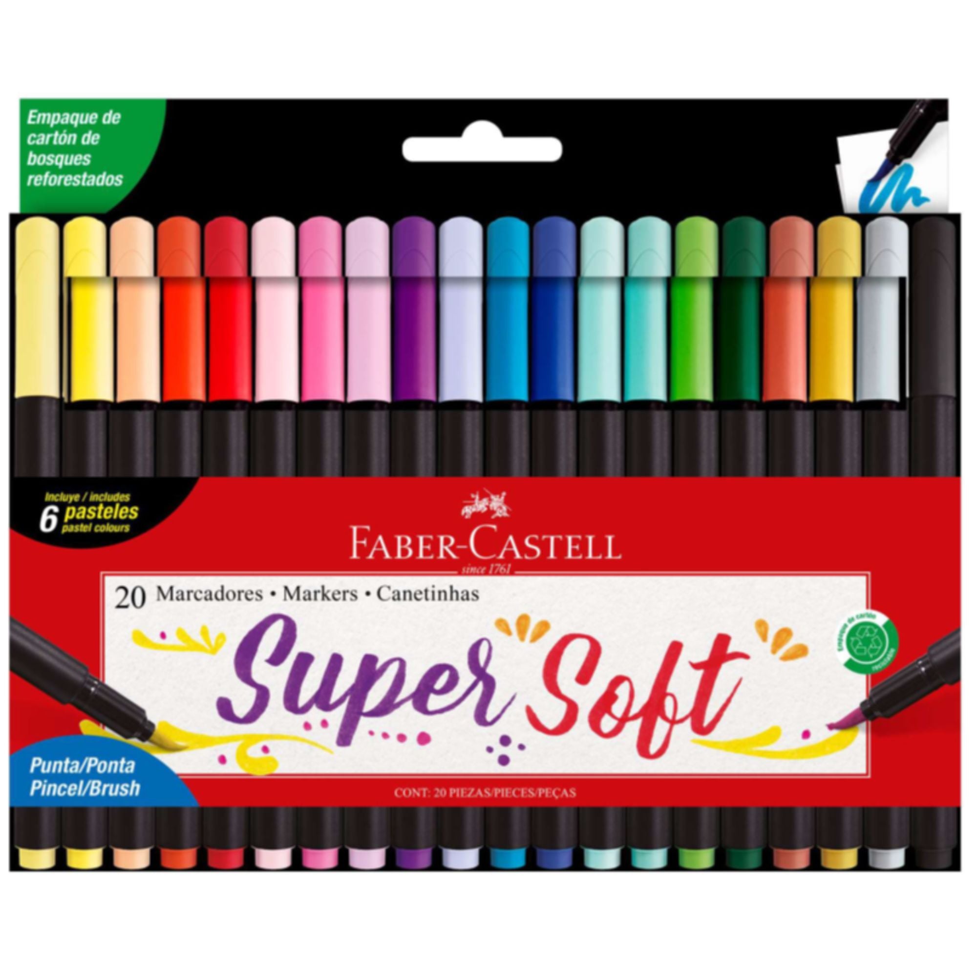 Marcadores Supersoft x20 Colores