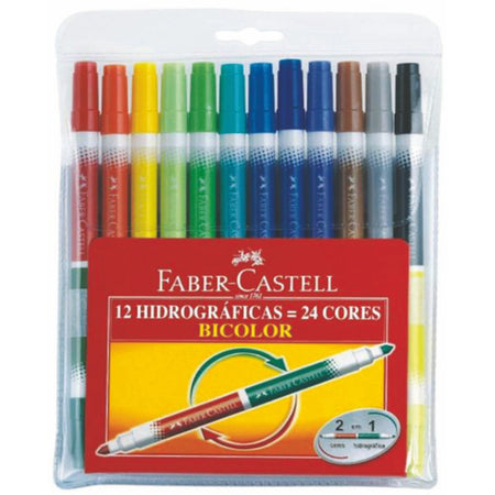 Estuche Wallet Bicolor Faber-Castell x24 Colores