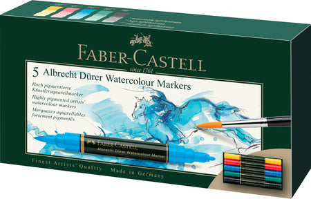 Marcadores Acuarelables A.Dürer Faber-Castell x5 Colores