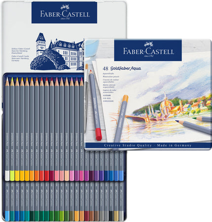 Lápiz Acuarelable Goldfaber Lata Faber-Castell x48 Colores