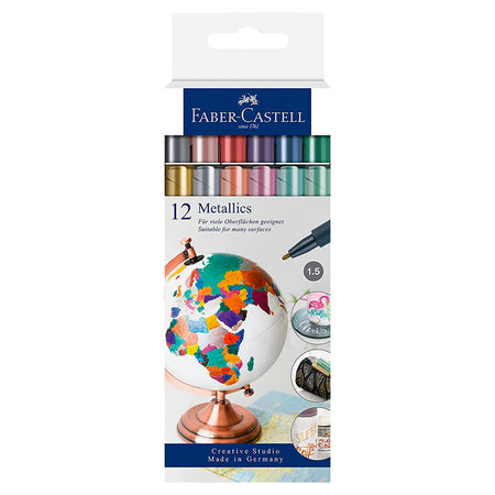 Marcadores Metalicos Faber-Castell x12 Colores