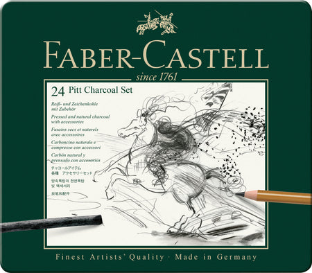 Juego Pitt Monochrome Carbón Faber-Castell x24 und.