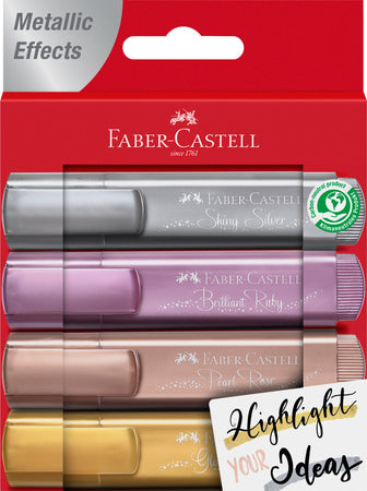 Marcador Metalicos Estuche Faber-Castell x4 Colores