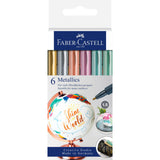Marcadores Metalicos Faber-Castell x6 Colores