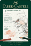Juego Lápices Pitt Monochrome Est. Faber-Castell x12 und.