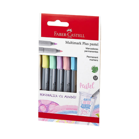 Marcador Multimark Plus Faber-Castell x5 Colores Pastel